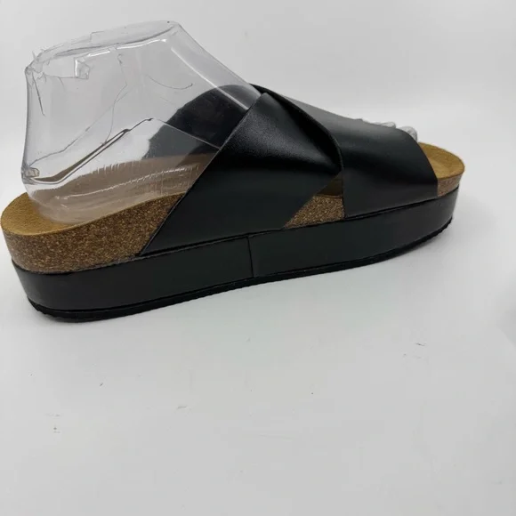 Free People Women's Platform Sidelines Color Black Leather SZ 38 US 8 - Picture 4 of 11